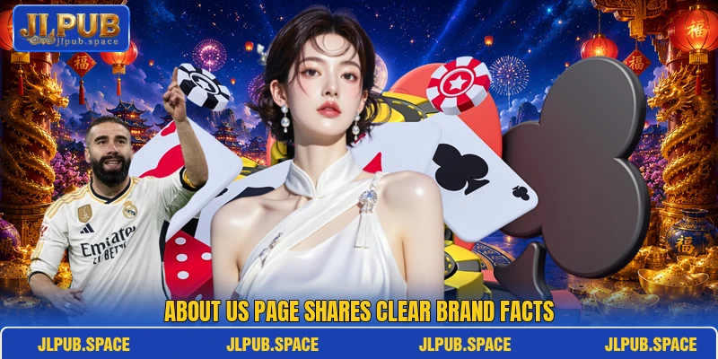 About us page shares clear brand facts
