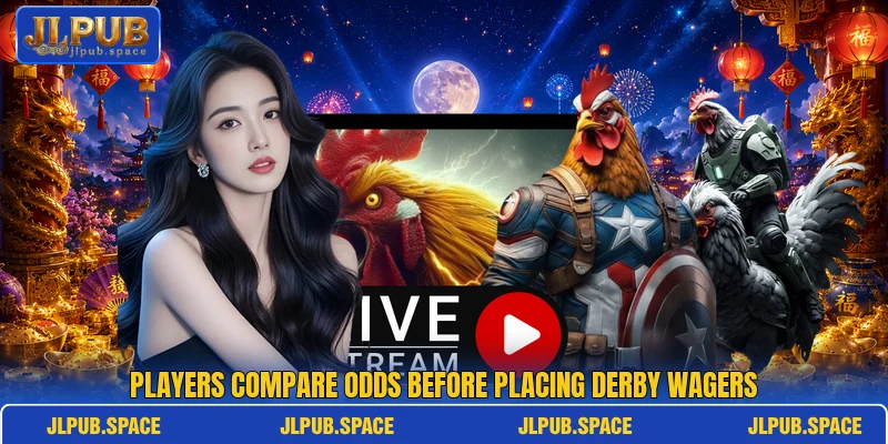 Players compare odds before placing derby wagers