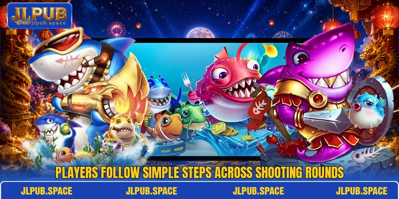 Players follow simple steps across shooting rounds Players follow simple steps across shooting rounds