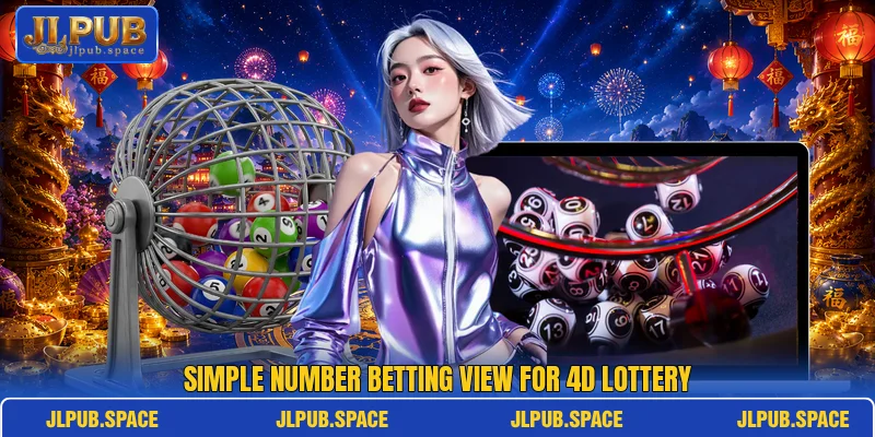 Simple number betting view for 4D Lottery