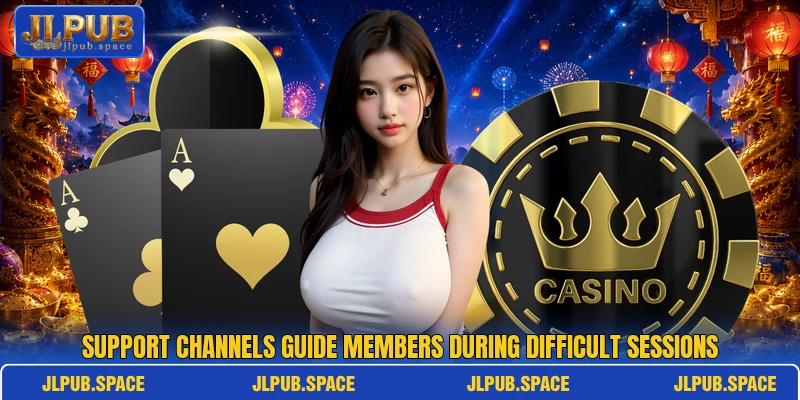 Support channels guide members during difficult sessions